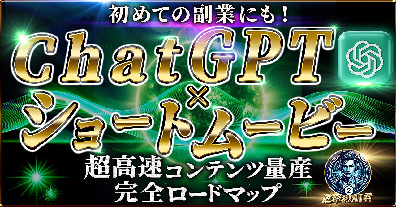 初めての副業にも! Chatgpt×ショートムービー 超高速コンテンツ量産 完全ロードマップ